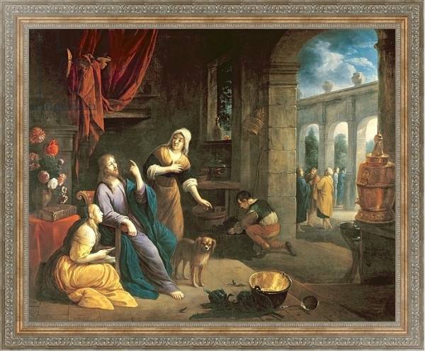 Постер Jesus at the Home of Martha and Mary с типом исполнения На холсте в раме в багетной раме 484.M48.310
