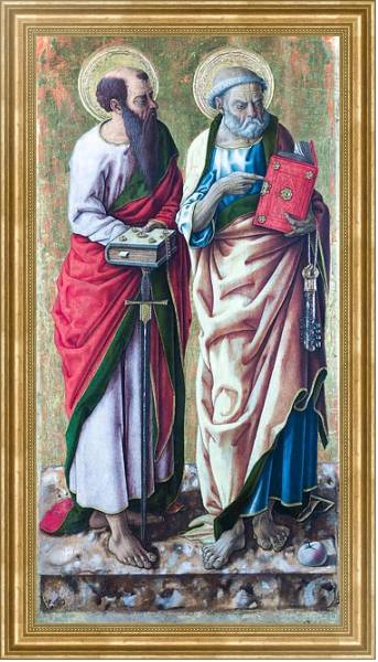 Постер Святые Петр и Павел с типом исполнения На холсте в раме в багетной раме NA033.1.051