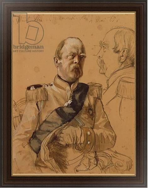 Постер Prince Otto von Bismarck, 1865 с типом исполнения На холсте в раме в багетной раме 1.023.151