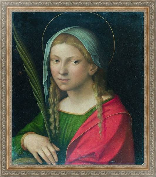 Постер Святая Кэтрин Александрийская с типом исполнения На холсте в раме в багетной раме 484.M48.310