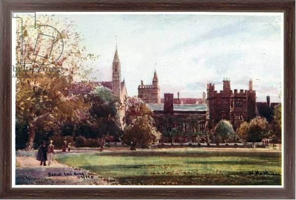 Постер Balliol College, Quad с типом исполнения На холсте в раме в багетной раме 221-02