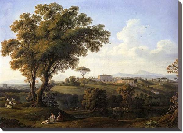 Постер Blick auf die Villa Albani in Rom с типом исполнения На холсте без рамы