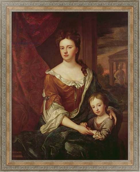 Постер Queen Anne and William, Duke of Gloucester с типом исполнения На холсте в раме в багетной раме 484.M48.310