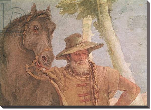 Постер Detail of the horseman from Angelica Nursing the Wounded Medoro с типом исполнения На холсте без рамы