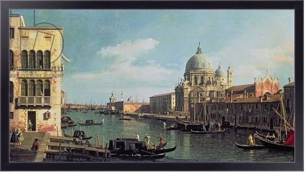 Постер View of the Grand Canal: Santa Maria della Salute, early 1730s с типом исполнения На холсте в раме в багетной раме 221-01