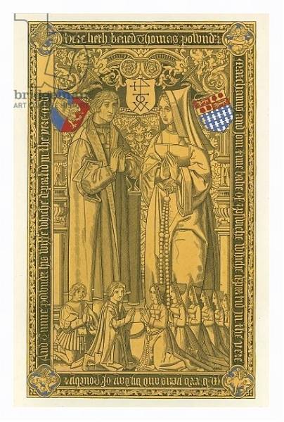 Постер From a Brass, in the Church of St Mary Key Ipswich, 1525 с типом исполнения На холсте в раме в багетной раме 221-03
