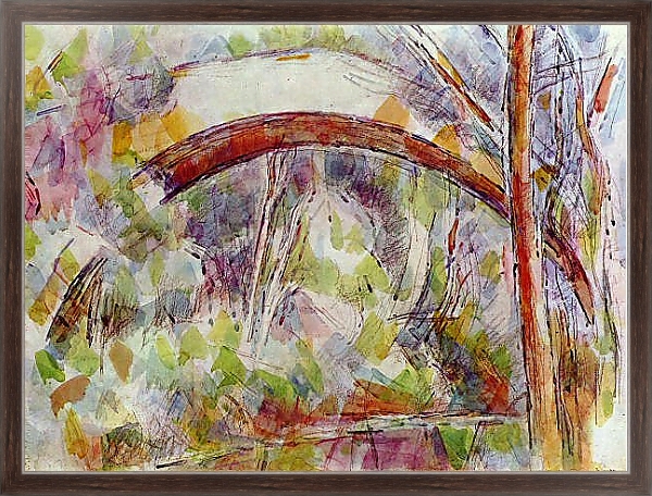 Постер Река у моста трёх источников с типом исполнения На холсте в раме в багетной раме 221-02