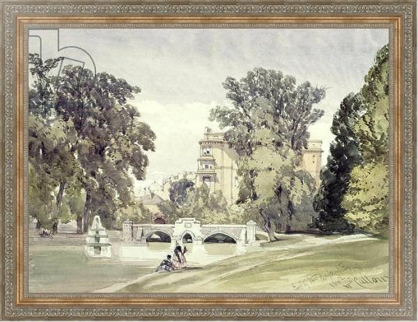 Постер West End of the Serpentine, Kensington Gardens с типом исполнения На холсте в раме в багетной раме 484.M48.310