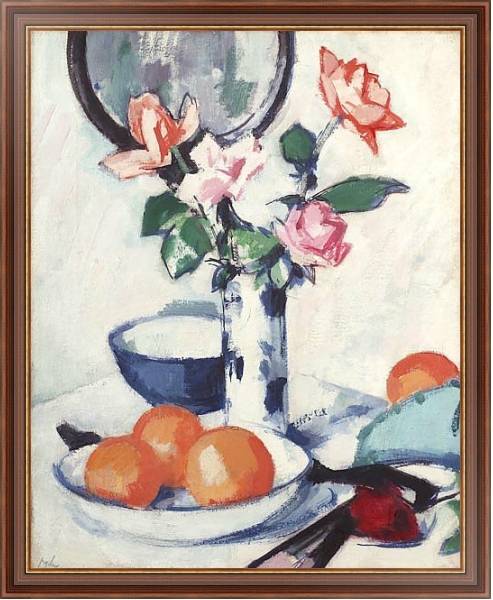 Постер Розы и апельсины с типом исполнения На холсте в раме в багетной раме 35-M719P-83