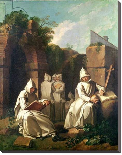 Постер Carthusian Monks in Meditation с типом исполнения На холсте без рамы
