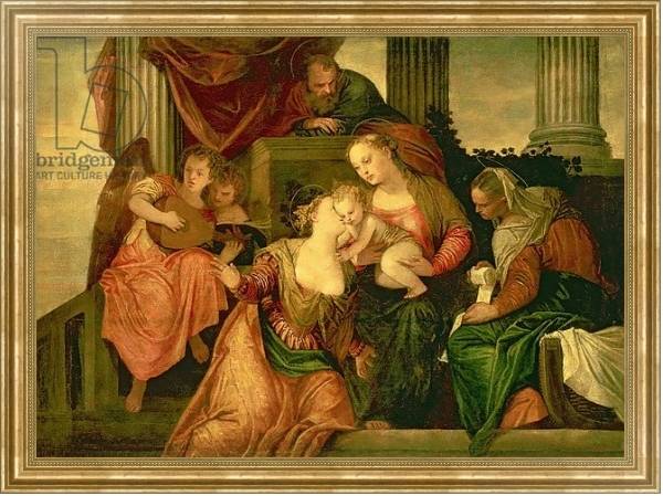Постер The Mystic Marriage of Saint Catherine, c.1548 с типом исполнения На холсте в раме в багетной раме NA033.1.051