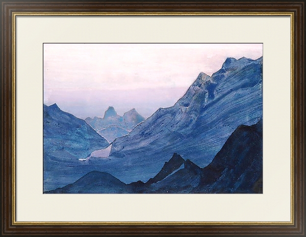 Постер Гималаи. Этюд 3 с типом исполнения Под стеклом в багетной раме 1.023.036