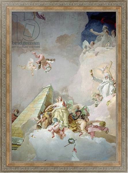 Постер The Glory of Spain, from the ceiling of the Throne Room, 1762-66 с типом исполнения На холсте в раме в багетной раме 484.M48.310