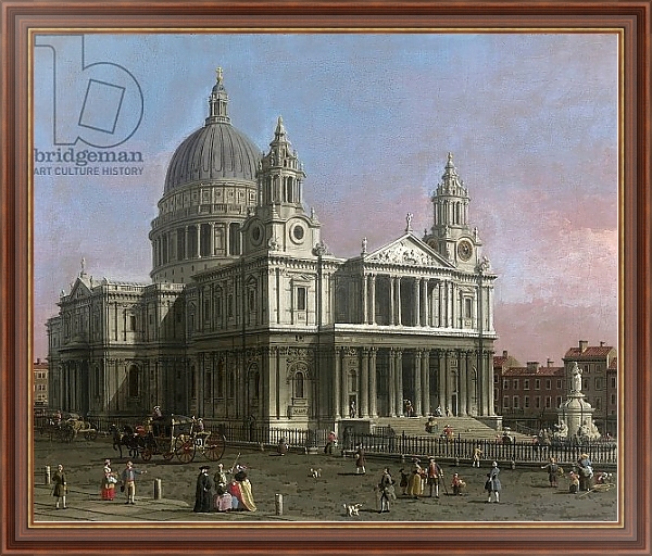Постер St. Paul's Cathedral, 1754 с типом исполнения На холсте в раме в багетной раме 35-M719P-83