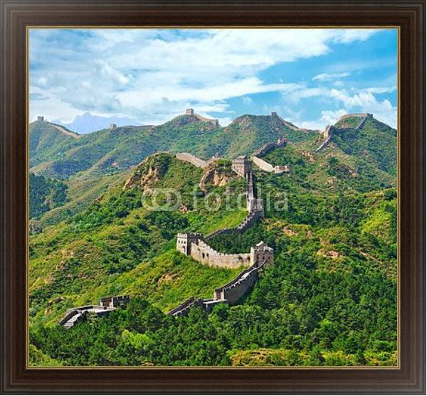 Постер Великая китайская стена 3 с типом исполнения На холсте в раме в багетной раме 1.023.151
