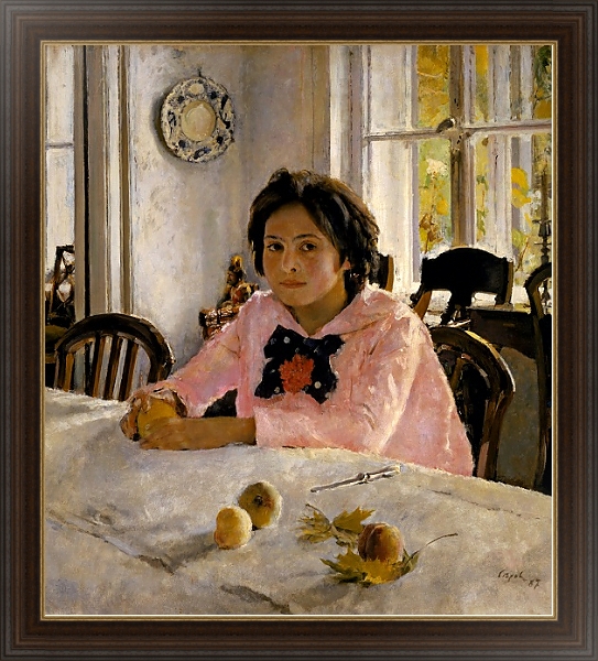 Постер Девочка с персиками 2 с типом исполнения На холсте в раме в багетной раме 1.023.151