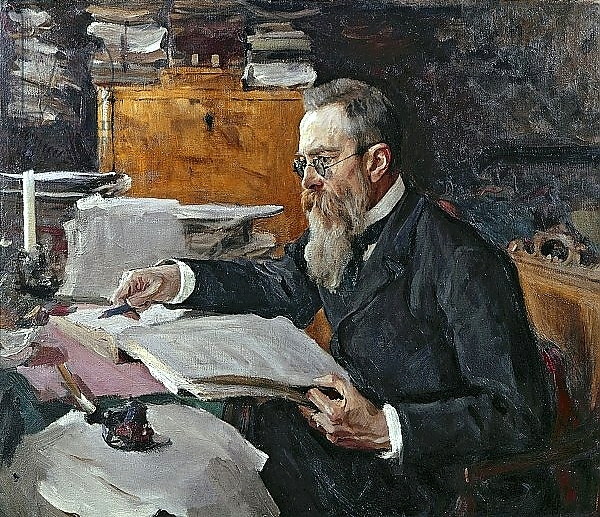 Постер Portrait of Nikolai Andreyevich Rimsky-Korsakov с типом исполнения На холсте без рамы