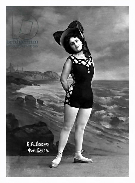 Постер Portrait of actress K. Lenskaya с типом исполнения На холсте в раме в багетной раме 221-03