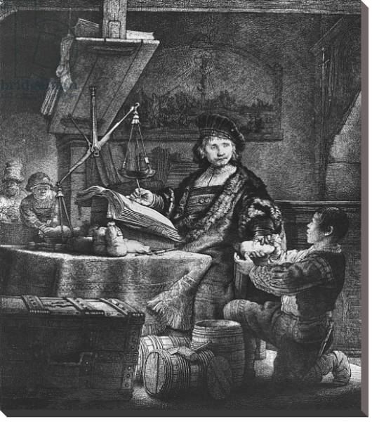 Постер Jan Uytenbogaert 'The Goldweigher', 1639 с типом исполнения На холсте без рамы