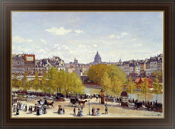 Постер Вид на Лувр с типом исполнения На холсте в раме в багетной раме 1.023.151