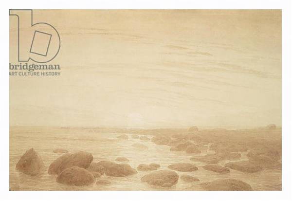 Постер Moonrise on the Sea с типом исполнения На холсте в раме в багетной раме 221-03