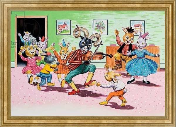 Постер A party at Brer Rabbit's House с типом исполнения На холсте в раме в багетной раме NA033.1.051