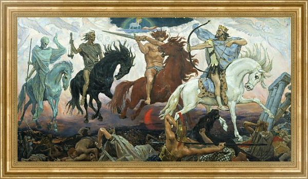 Постер Воины Апокалипсиса. 1887 с типом исполнения На холсте в раме в багетной раме NA033.1.051