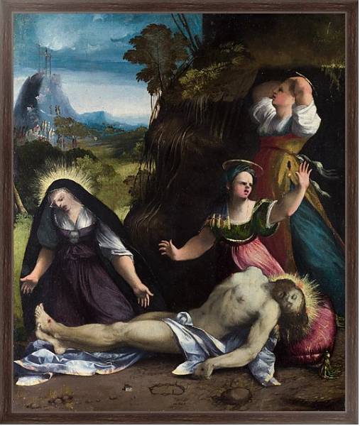 Постер Оплакивание тела Христа с типом исполнения На холсте в раме в багетной раме 221-02