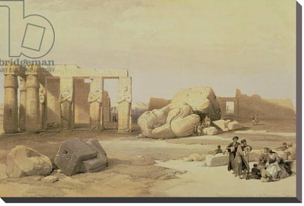 Постер Fragments of the Great Colossus, at the Memnonium, Thebes, 1937 BC с типом исполнения На холсте без рамы
