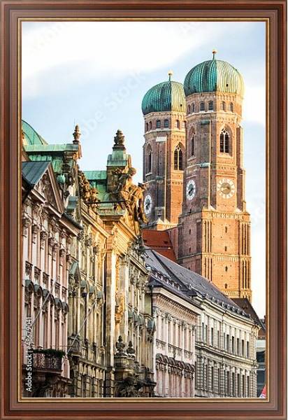 Постер Германия. Мюнхен с типом исполнения На холсте в раме в багетной раме 35-M719P-83