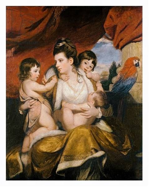 Постер Lady Cockburn and her Three Eldest Sons, 1773 с типом исполнения На холсте в раме в багетной раме 221-03