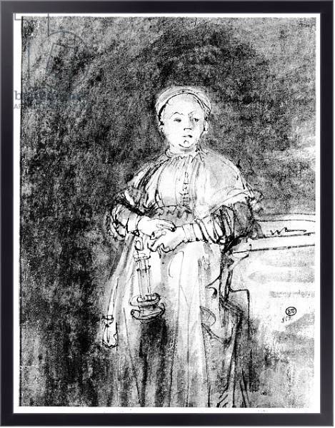 Постер Woman with a Candle, c.1631 с типом исполнения На холсте в раме в багетной раме 221-01