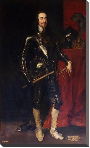 Постер Портрет короля Карла I с типом исполнения На холсте без рамы
