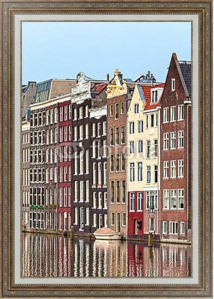 Постер Голландия. Амстердам. Улица Дамрак  3 с типом исполнения На холсте в раме в багетной раме 595.M52.330