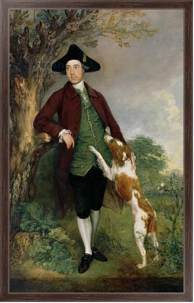 Постер Portrait of George Venables Vernon, 2nd Lord Vernon, 1767 с типом исполнения На холсте в раме в багетной раме 221-02