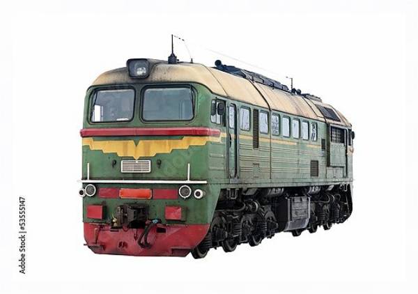 Постер Российский дизельный локомотив M62 с типом исполнения На холсте в раме в багетной раме 221-03