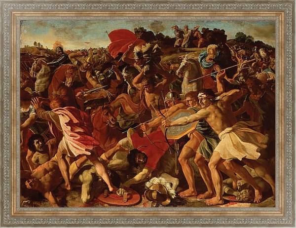 Постер Битва израильтян с амалекитянами с типом исполнения На холсте в раме в багетной раме 484.M48.310