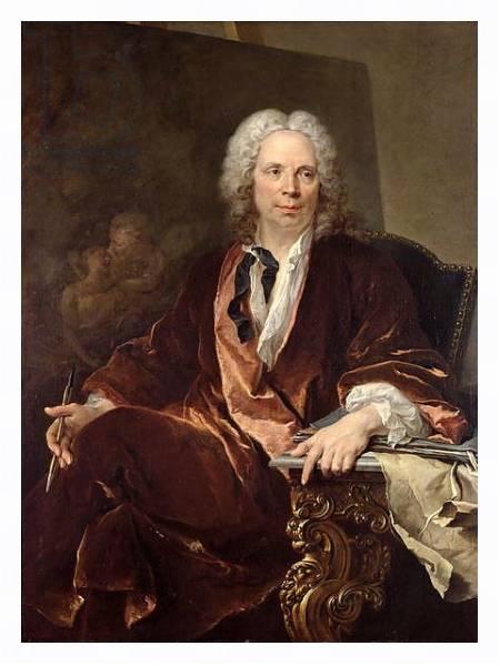 Постер Portrait of Louis Galloche 1734 с типом исполнения На холсте в раме в багетной раме 221-03
