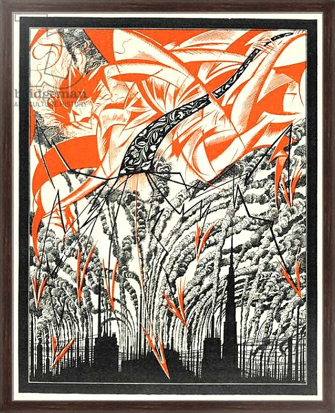 Постер Poster with a personification of Pollution, c.1920 с типом исполнения На холсте в раме в багетной раме 221-02