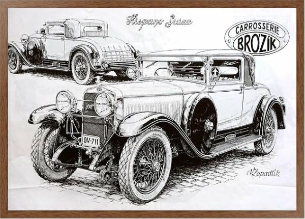 Постер Автомобили в искусстве 16 с типом исполнения На холсте в раме в багетной раме 1727.4310