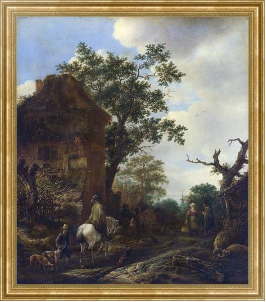 Постер Окраина деревини с наездником с типом исполнения На холсте в раме в багетной раме NA033.1.051