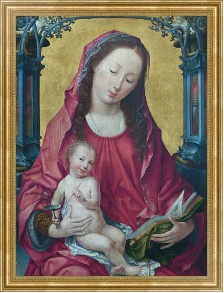 Постер Дева Мария с младенцем 2 с типом исполнения На холсте в раме в багетной раме NA033.1.051