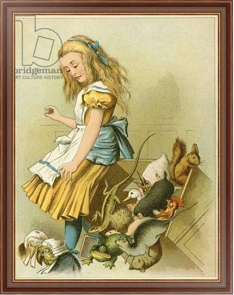 Постер She tipped over the fairy-box from Alice's Adventures in Wonderland с типом исполнения На холсте в раме в багетной раме 35-M719P-83