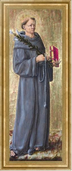 Постер Святой Энтони из Падуи с типом исполнения На холсте в раме в багетной раме NA033.1.051