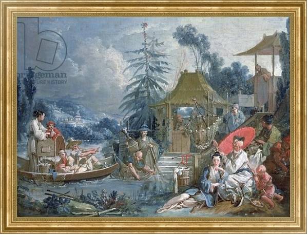 Постер The Chinese Fishermen, c.1742 с типом исполнения На холсте в раме в багетной раме NA033.1.051