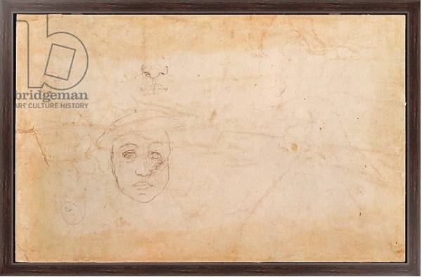Постер Study of a male head с типом исполнения На холсте в раме в багетной раме 221-02