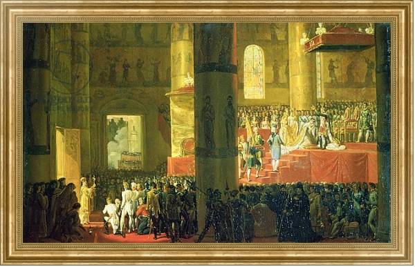 Постер The Coronation of the Empress Maria Fyodorovna 1797 с типом исполнения На холсте в раме в багетной раме NA033.1.051