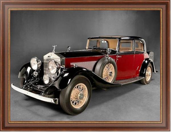 Постер Rolls-Royce Phantom Touring Saloon by Park Ward (II) '1934 с типом исполнения На холсте в раме в багетной раме 35-M719P-83