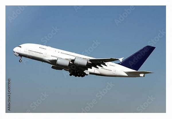 Постер Аэробус A380 с типом исполнения На холсте в раме в багетной раме 221-03