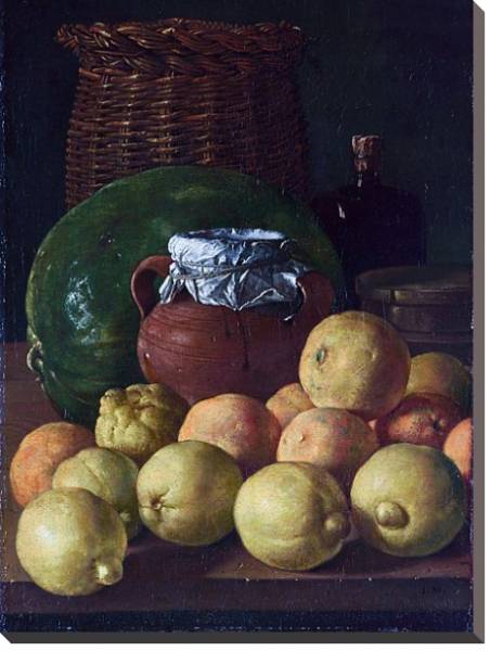 Постер Натюрморт с лемонами и апельсинами с типом исполнения На холсте без рамы